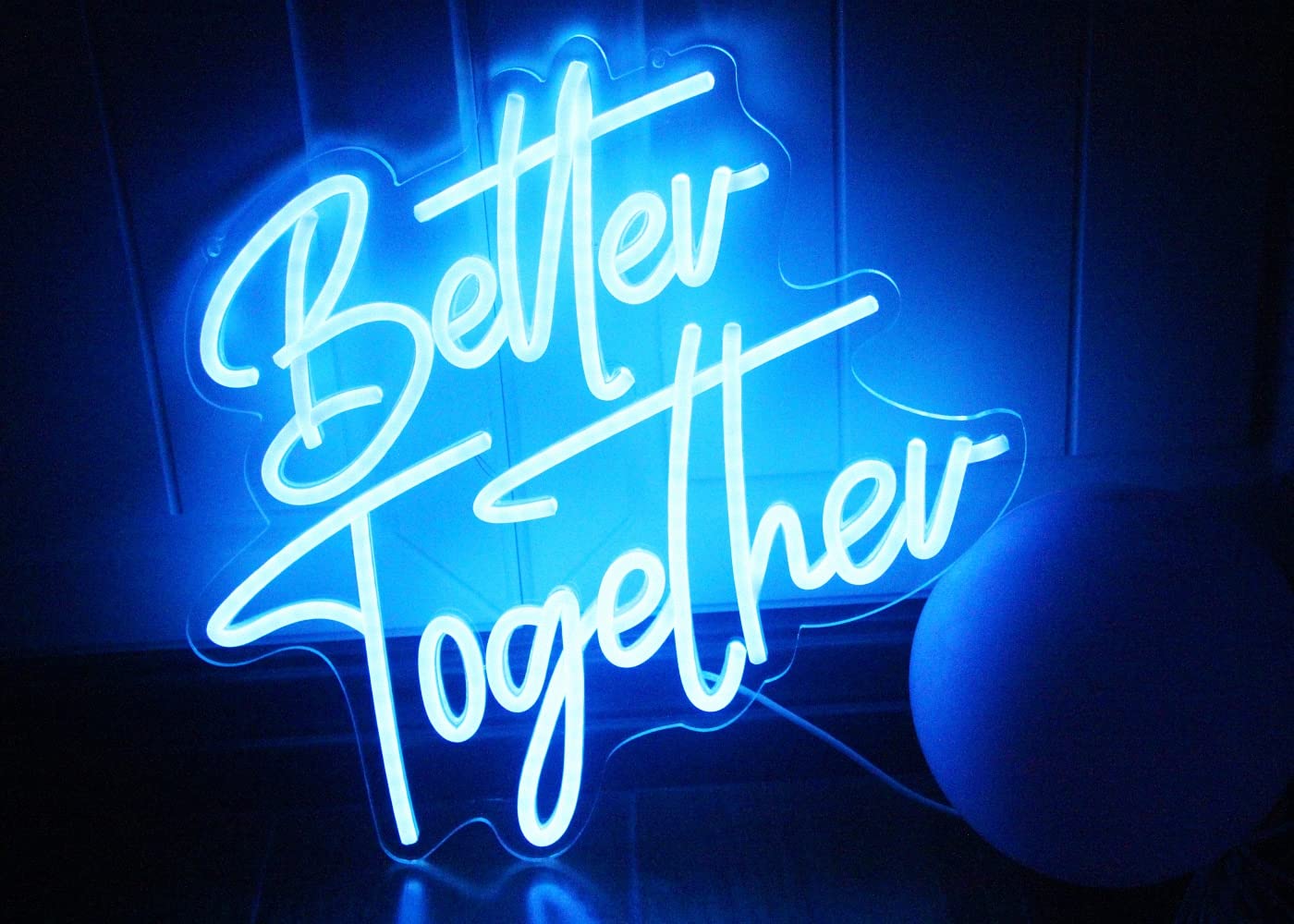 Amazon.co.jp: Better Together ネオンサイン ブルー LED ウェディング
